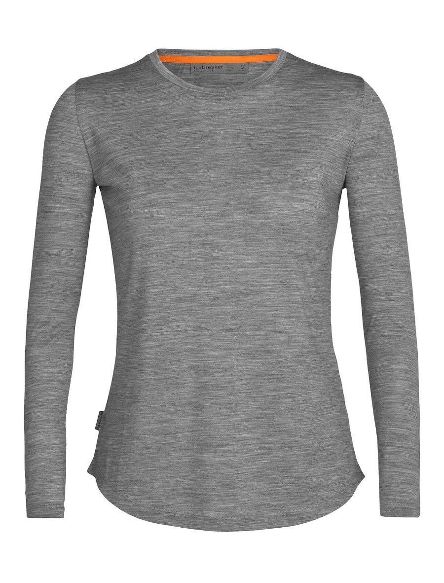 Long Sleeve Icebreaker Merino Sphere II T-Shirt Damskie Szare | PL 1304SGLO